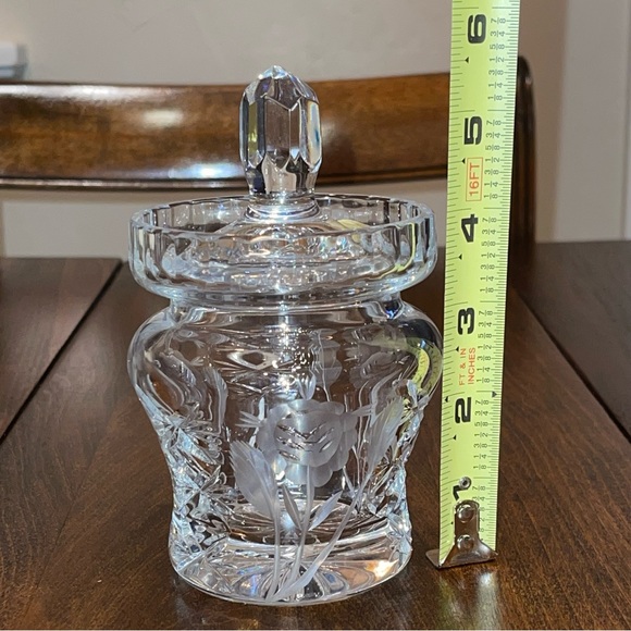 Vintage Violetta Polish Crystal Covered jam or mustard  jar - Picture 15 of 16